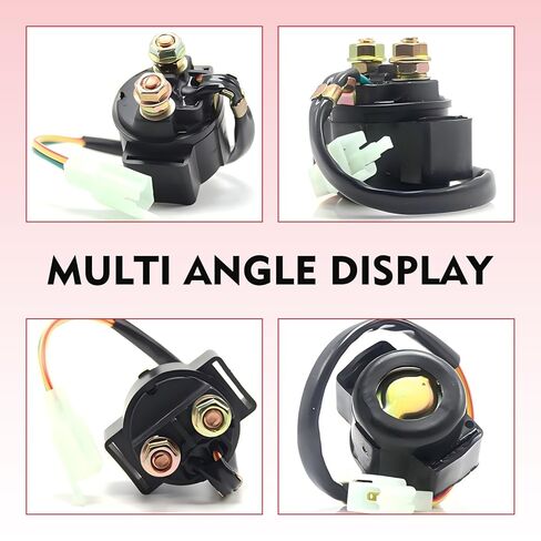Starter Solenoid Relay, 12V Motorcycle Starter Relay for 50cc, 70cc, 90cc, 100cc, 150cc, 200cc, 250cc ATVs, Dirt Bikes, Scooters, Go-Karts, Quad Bikes, Mopeds (Black) in Saudi Arabia