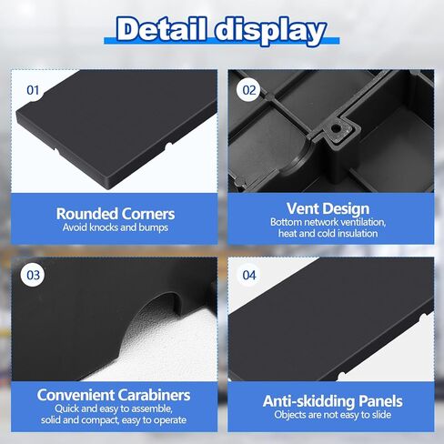 qinyoung 2 جهاز كمبيوتر شخصى من البلاستيك البليت للماء وسادة التخزين hdpe خفيفة الوزن مقاومة للاهتراء الطابق السفلي البليت للرفوف في الهواء الطلق شبكة أرضية داخلية مستودع سوبر ماركت، 40 × 24 × 2 بوصة، دعم ما يصل إلى 4000 رطل in Kuwait