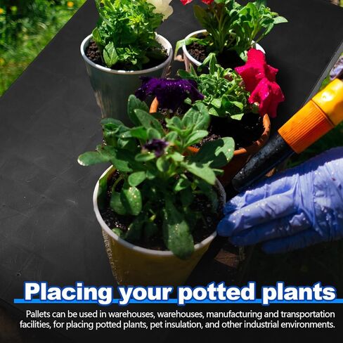 qinyoung 2 جهاز كمبيوتر شخصى من البلاستيك البليت للماء وسادة التخزين hdpe خفيفة الوزن مقاومة للاهتراء الطابق السفلي البليت للرفوف في الهواء الطلق شبكة أرضية داخلية مستودع سوبر ماركت، 40 × 24 × 2 بوصة، دعم ما يصل إلى 4000 رطل in Kuwait