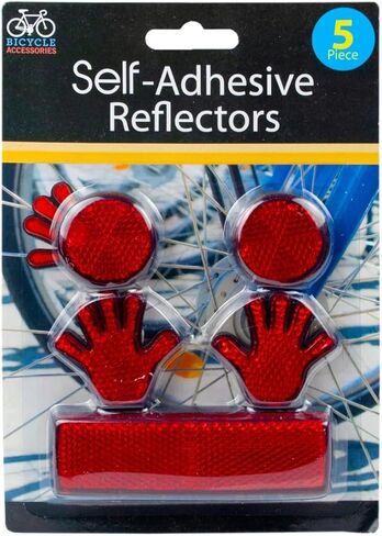 مجموعة عاكسات ذاتية اللصق مكونة من 5 قطع لتعزيز السلامة، مثالية للطرق والمركبات والدراجات والبوابات وصناديق البريد والمزيد، وتتميز بأشكال ممتعة وسطح عاكس أحمر عالي الوضوح in Kuwait