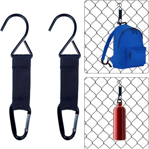 خطافات سياج لأكياس الخفافيش وزجاجة المياه، أبازيم تعليق معدنية للبيسبول، التنس، الكرة اللينة، حقيبة كرة القدم معدات رياضية خارجية (5) in Kuwait