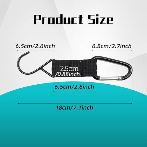 خطافات سياج لأكياس الخفافيش وزجاجة المياه، أبازيم تعليق معدنية للبيسبول، التنس، الكرة اللينة، حقيبة كرة القدم معدات رياضية خارجية (5) in Kuwait