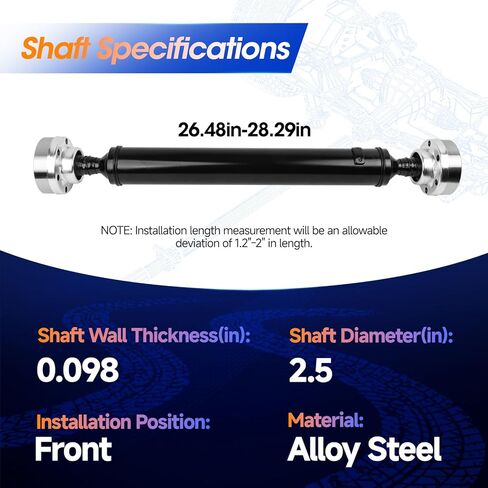 Front Drive Shaft Prop Shaft Driveshaft Assembly Fit for Jeep Grand Cherokee 2014-2018 3.0T DIESEL AWD, OE 5038553AD in Saudi Arabia