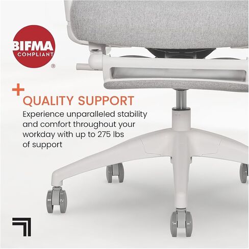 Living Style S-850 Heated Ergonomic Mesh Swivel Executive Massage Chair, Light Gray/White in Saudi Arabia