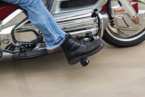 Kuryakyn 3990 Motorcycle Foot Control: Ergo III Cruise Mounts with Trident Dually ISO Pegs for 2001-17 Honda Gold Wing GL1800, F6B, and Valkyrie Motorcycles, Gloss Black in Saudi Arabia