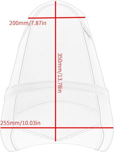 Motorcycle Passenger Seat for Ninja 650 Z650 2017-2024 2025 2026 Leather Pillion Solo Saddle Cushion Pad (Rear - Black) in Kuwait