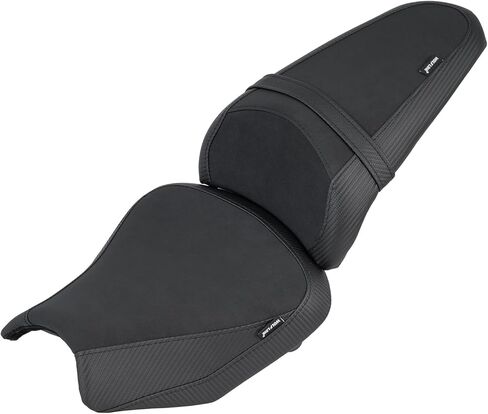 Motorcycle Passenger Seat for Ninja 650 Z650 2017-2024 2025 2026 Leather Pillion Solo Saddle Cushion Pad (Rear - Black) in Kuwait