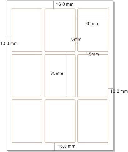 Personalized Stickers,3.25'' x 2.36'', 225 Labels (9 x 25 Sheets) for Custom Card Games, DIY Blank Board Game Sticker Paper for Laser/Inkjet Printers in Saudi Arabia