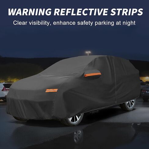 X AUTOHAUX Car Cover Outdoor Waterproof Sun Rain Snow Hail Protection with Left Side Door Zipper Aluminum Film for Kia Sorento in Saudi Arabia