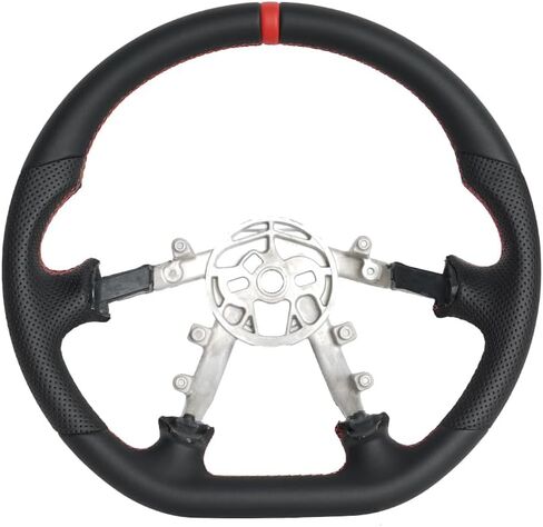 عجلة قيادة جلدية كاملة، عجلة قيادة مسطحة من الجلد على شكل حرف D مناسبة لسيارة شيفروليه كورفيت C5 Z06 1997-2004 in Kuwait