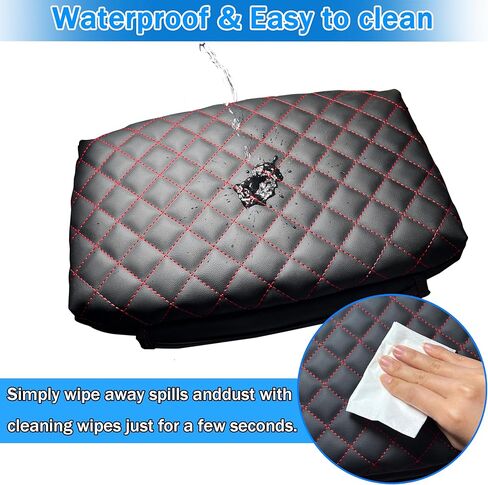Center Console Cover for Jeep Wrangler JL 2018-2026 & Gladiator JT 2020-2026 1.2in Thickness Armrest Cover Leather Arm Rest Lid Protector Cushion Pad with Stroage Pockets Interior Accessories (Red) in Saudi Arabia