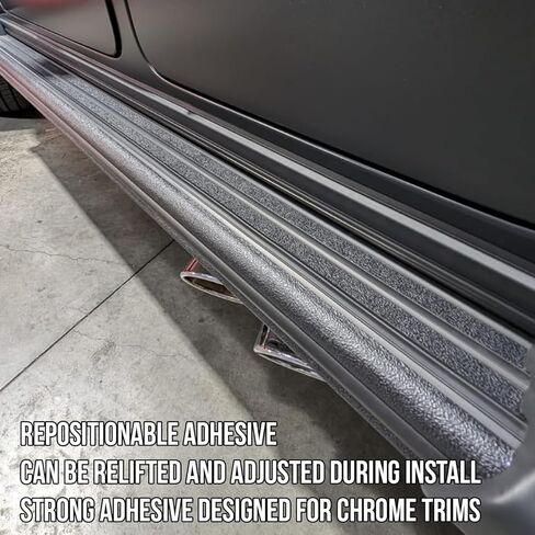 G Wagon G500 G550 G63 W463 W464 Black Out Side Step Running Board Chrome Delete DIY Vinyl Wrap Kit by TOProtect in Saudi Arabia