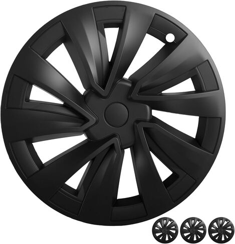 19 Inch Wheels Cover for Tesla Model Y Juniper Accessories Juniper Rim Protection Matte Black 4 PCS(Black, 19inch-Model Y Juniper 2026+) in Saudi Arabia