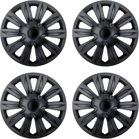 AUTOWIKI 17 Inch Hubcaps for 17inch Standard Steel Wheel Rims - Snap On Auto Tire Replacement Exterior Hub Caps for Car Truck SUV (Set of 4, Silver & Black) in Saudi Arabia