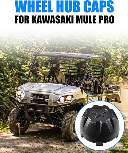 Wheel Hub Caps for Kawasaki Mule PRO-MX EPS LE SE 2019-2025 Accessories, Black Dust Tire Wheel Center Hub Cap Covers 4PCS Tire Rim Replace #11065-Y042 in Saudi Arabia