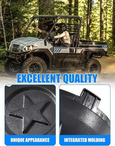 Wheel Hub Caps for Kawasaki Mule PRO-MX EPS LE SE 2019-2025 Accessories, Black Dust Tire Wheel Center Hub Cap Covers 4PCS Tire Rim Replace #11065-Y042 in Saudi Arabia
