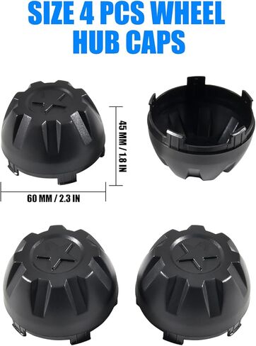Wheel Hub Caps for Kawasaki Mule PRO-MX EPS LE SE 2019-2025 Accessories, Black Dust Tire Wheel Center Hub Cap Covers 4PCS Tire Rim Replace #11065-Y042 in Saudi Arabia