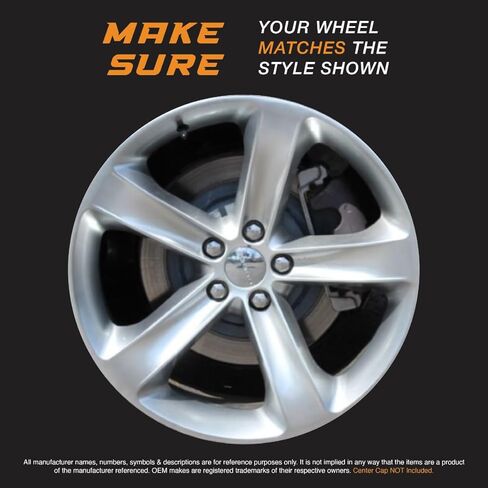 مجموعة جلد العجلة السوداء اللامعة مقاس 20 بوصة مصنوعة من أجل دودج تشارجر وتشالنجر (2015-2019) | بلاستيك ABS متين فوق غطاء المحور | يناسب مباشرة عجلة OEM in Kuwait