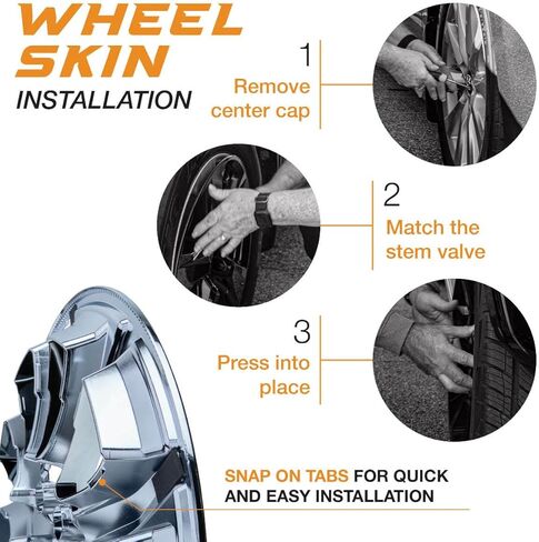 مجموعة جلد العجلة السوداء اللامعة مقاس 20 بوصة مصنوعة من أجل دودج تشارجر وتشالنجر (2015-2019) | بلاستيك ABS متين فوق غطاء المحور | يناسب مباشرة عجلة OEM in Kuwait