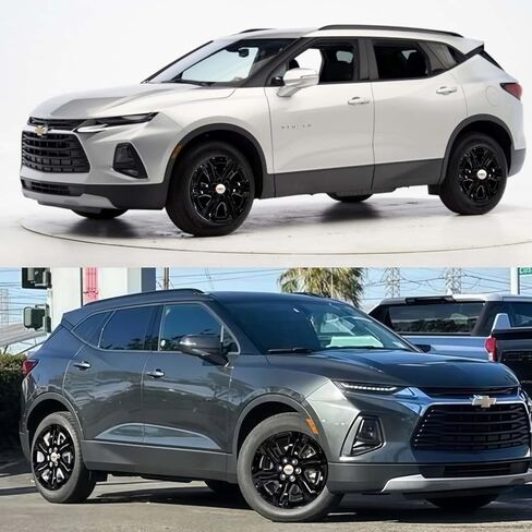 أغطية عجلات مقاس 18 بوصة متوافقة مع Ford Chevy Blazer 2019 2020 2021 2022؛ مجموعة من 4 أغطية للعجلات؛ أسود لامع in Saudi Arabia