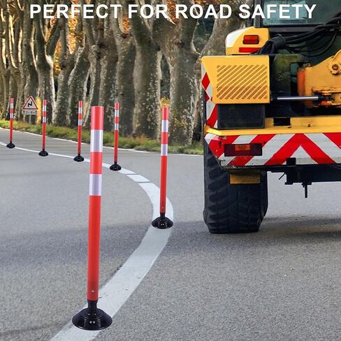 36 Inch Heavy Duty Traffic Cones 8-Pack with Spring Base - OrangeStar Reflective Safety Cones for Construction Zones, Highways, Parking Lots - Orange Road Delineators in Kuwait