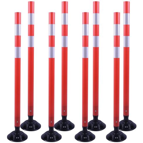 36 Inch Heavy Duty Traffic Cones 8-Pack with Spring Base - OrangeStar Reflective Safety Cones for Construction Zones, Highways, Parking Lots - Orange Road Delineators in Kuwait