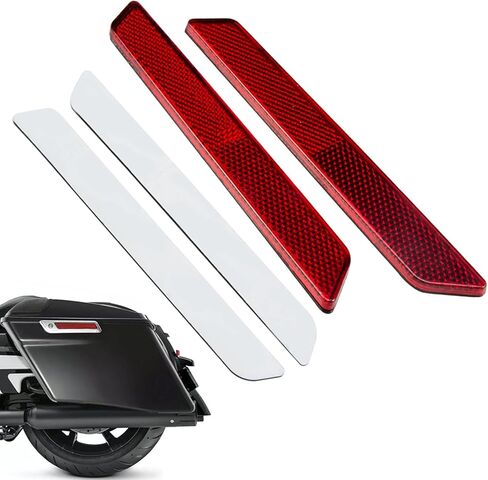 عاكس حقيبة السرج PBYMT، غطاء مزلاج حقيبة السرج الصلب متوافق مع Harley Touring Street Glide Electra Glide Road Glide Road King 2014-2024، أحمر in Saudi Arabia