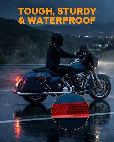 عاكس حقيبة السرج PBYMT، غطاء مزلاج حقيبة السرج الصلب متوافق مع Harley Touring Street Glide Electra Glide Road Glide Road King 2014-2024، أحمر in Saudi Arabia