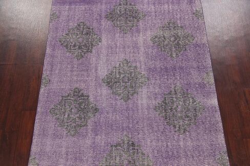 Rug Source Modern Collection 6x9 Abstract Area Rug, Hand Knotted Purples Geometric Rug, Oriental 100% Wool Carpet for Bedroom, Living Room, Dining Room in Kuwait