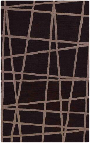 Rug Source Modern Collection 5x8 Abstract Area Rug, Hand Tufted Brown Modern Rug, Oriental 100% Wool Carpet for Bedroom, Living Room, Dining Room in Kuwait
