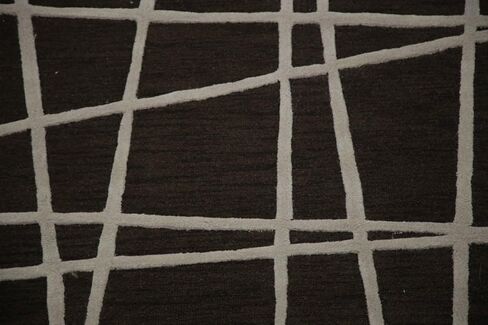 Rug Source Modern Collection 5x8 Abstract Area Rug, Hand Tufted Brown Modern Rug, Oriental 100% Wool Carpet for Bedroom, Living Room, Dining Room in Kuwait