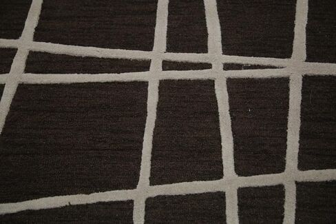 Rug Source Modern Collection 5x8 Abstract Area Rug, Hand Tufted Brown Modern Rug, Oriental 100% Wool Carpet for Bedroom, Living Room, Dining Room in Kuwait