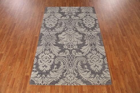 Rug Source Modern Collection, 5x8 Modern Area Rug, Hand Tufted Greys & Charcoal Floral Rug, Oriental 100% Wool Carpet for Foyer, Entryway and Hallway in Kuwait