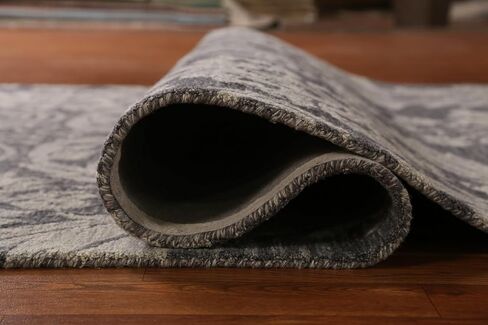 Rug Source Modern Collection, 5x8 Modern Area Rug, Hand Tufted Greys & Charcoal Floral Rug, Oriental 100% Wool Carpet for Foyer, Entryway and Hallway in Kuwait