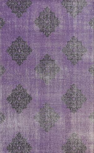 Rug Source Modern Collection 6x9 Abstract Area Rug, Hand Knotted Purples Geometric Rug, Oriental 100% Wool Carpet for Bedroom, Living Room, Dining Room in Kuwait