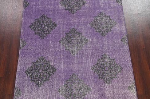 Rug Source Modern Collection 6x9 Abstract Area Rug, Hand Knotted Purples Geometric Rug, Oriental 100% Wool Carpet for Bedroom, Living Room, Dining Room in Kuwait