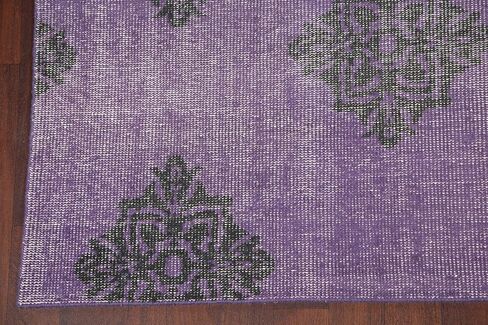 Rug Source Modern Collection 6x9 Abstract Area Rug, Hand Knotted Purples Geometric Rug, Oriental 100% Wool Carpet for Bedroom, Living Room, Dining Room in Kuwait