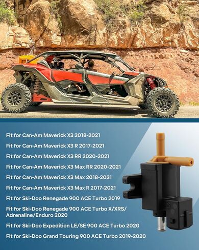 Turbo Solenoid Valve 420664636 Fit for Can-Am Maverick X3 Max R 2017-2021, Fit for Ski-Doo Renegade 900 ACE Turbo 2019-2020, Turbo Boost Pressure Valve in Saudi Arabia