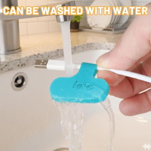 40Pcs Cord Labels, Electronics Reusable Write On Cable Tags for Charging Cords Durable Nylon with Hook and Loop Closure Home Office Cable Management (0.75"x1.5") Tags (8 Colors in Kuwait