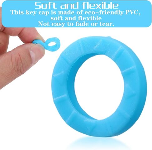 40 PCS Key Caps Covers Tags, Colorful Silicone Key Cap Tags Round Key Labels Keys Identifier Rings Toppers for Standard Flat House Keys (8 Classic Color) in Saudi Arabia