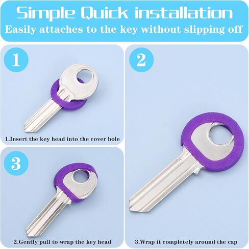 40 PCS Key Caps Covers Tags, Colorful Silicone Key Cap Tags Round Key Labels Keys Identifier Rings Toppers for Standard Flat House Keys (8 Classic Color) in Saudi Arabia