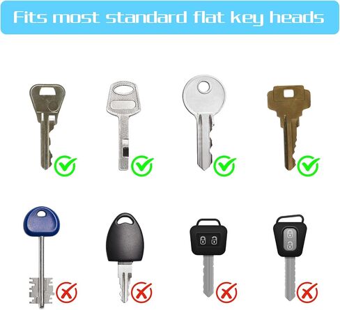 40 PCS Key Caps Covers Tags, Colorful Silicone Key Cap Tags Round Key Labels Keys Identifier Rings Toppers for Standard Flat House Keys (8 Classic Color) in Saudi Arabia