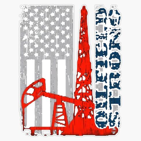 American Oilfield Strong Sticker Vinyl Waterproof Sticker Decal Car Laptop Wall Window Bumper Sticker 5" in Saudi Arabia