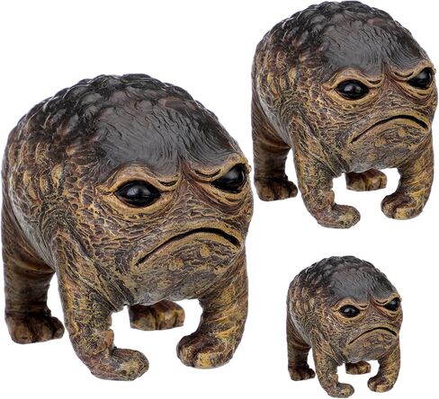 3 Pcs Weird Ugly Funny Frog Obese Toad Statues Garden Accessories Quirky Outdoor Accents Decorative Statue Novelty Home Office Sculpture Gift in Saudi Arabia