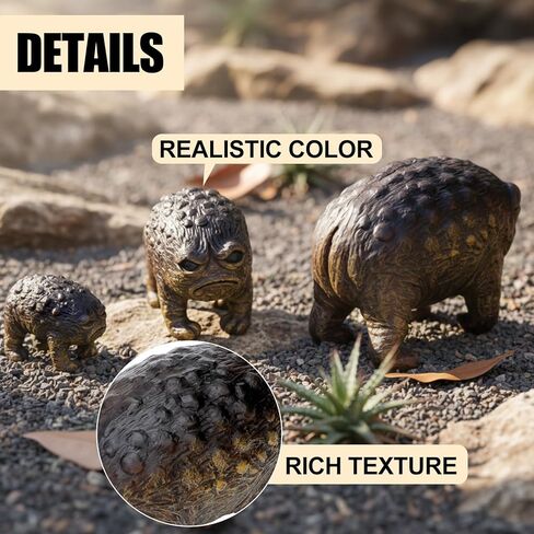 3 Pcs Weird Ugly Funny Frog Obese Toad Statues Garden Accessories Quirky Outdoor Accents Decorative Statue Novelty Home Office Sculpture Gift in Saudi Arabia