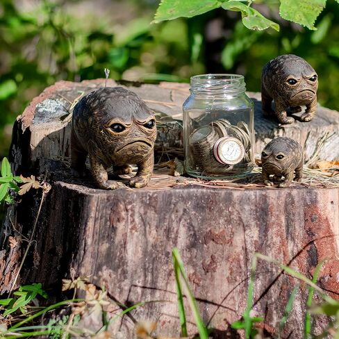 3 Pcs Weird Ugly Funny Frog Obese Toad Statues Garden Accessories Quirky Outdoor Accents Decorative Statue Novelty Home Office Sculpture Gift in Saudi Arabia