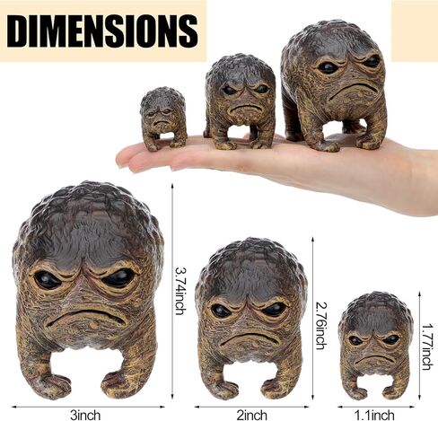 3 Pcs Weird Ugly Funny Frog Obese Toad Statues Garden Accessories Quirky Outdoor Accents Decorative Statue Novelty Home Office Sculpture Gift in Saudi Arabia