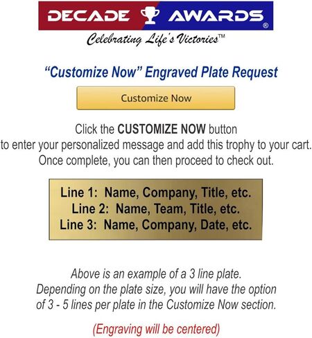 جوائز العقد جائزة باتريوت بوبلهيد التميمة - بطول 15.24 سم | جائزة باتريوت محفورة - خصصها الآن in Kuwait