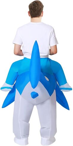 GOOSH Inflatable Shark Costumes Halloween Blow up Costume Suit for Adult Women Man Funny for Party Cosplay in Kuwait
