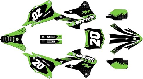 Graphics Kit for Kawasaki KX85 / KX112 (2022-2026) Spear Series Magenta 9 Mil - Easy Go - Dirt Pit Bike Motorcycle Sticker, Dirtbike Racing Decal Motocross Accessories no-Plastics in Saudi Arabia